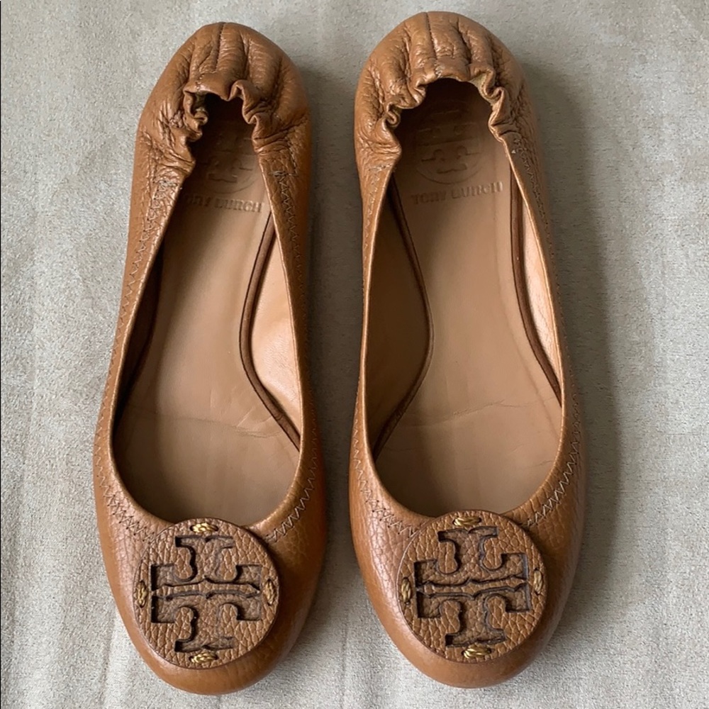 Tory Burch Reva flats.  Size 6 Brown